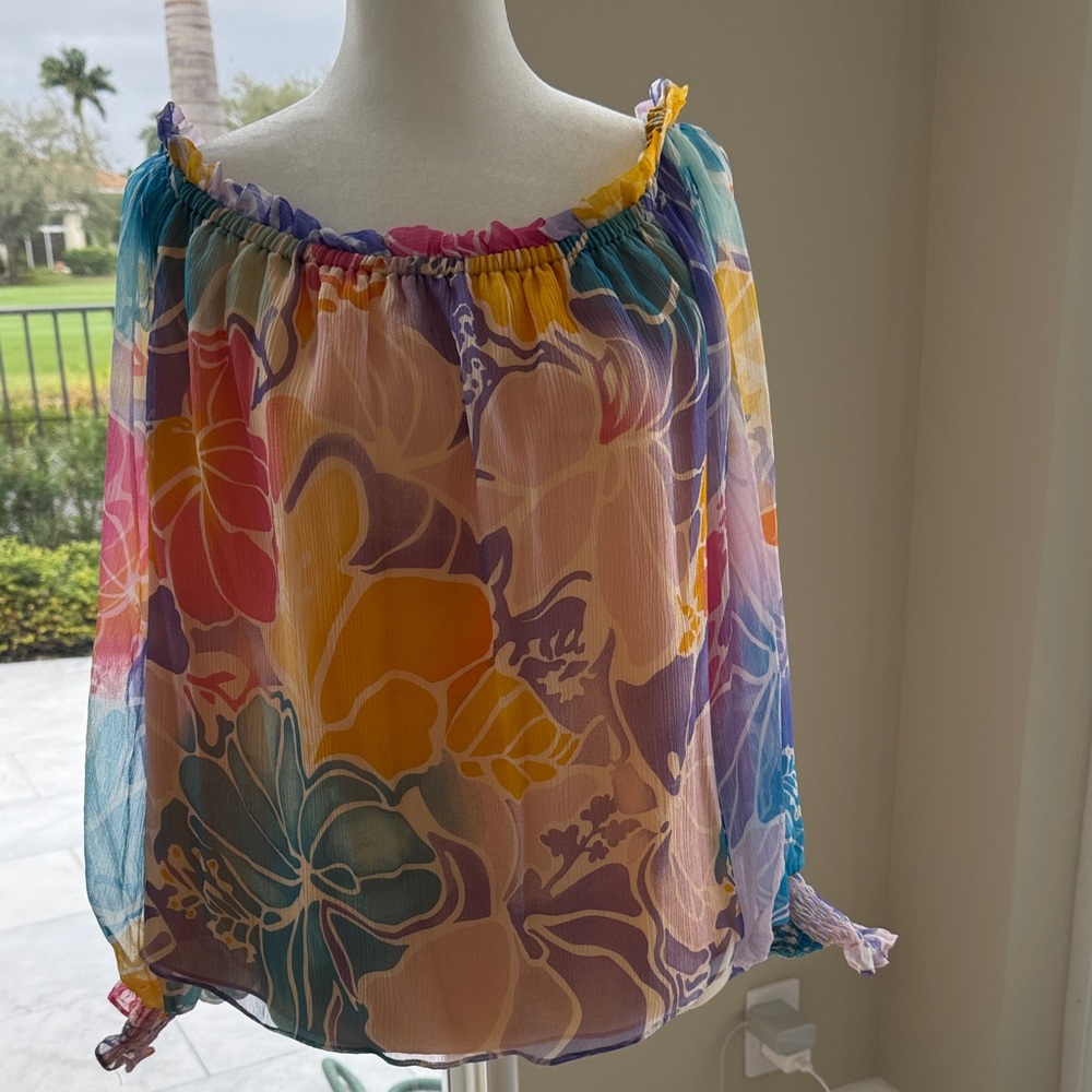 Ramy Brook Pink and Yellow blouse